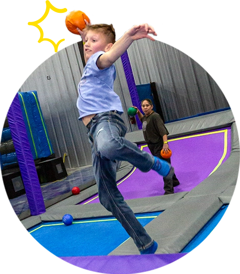 image of a boy getting ready to throw a dodgeball